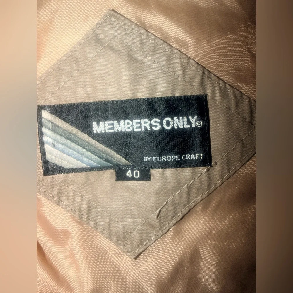Members Only Tan Windbreaker Jacket